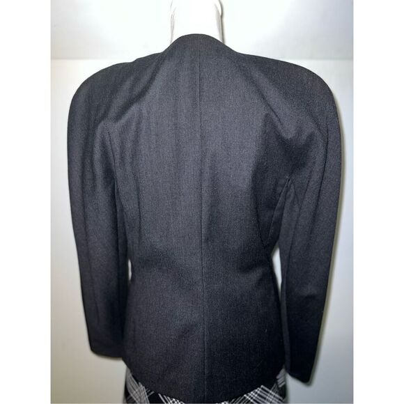 MONDI Vintage Studded Charcoal Wool Blazer Size 36 - Picture 4 of 8